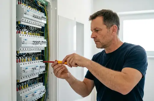 Mise en conformité du tableau électrique avant pose de borne